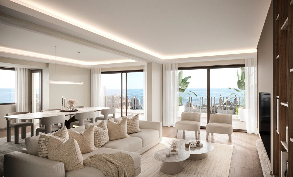 RIVIERA PALACE: 3 STANZE - RISTRUTTURAZIONE DI LUSSO - TERRAZZA CON VISTA SUL MARE - Appartamenti in vendita a MonteCarlo